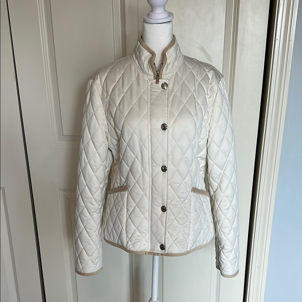 Elegant Cream Quilted Jacket
